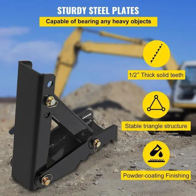 Alt view image 5 of 8 - VEVOR  18"  Backhoe Thumb 1/2" Steel Plate Excavator Universal Claw for Tractor