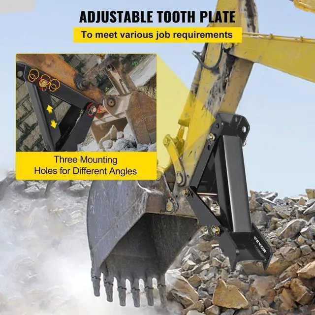 Alt view image 7 of 8 - VEVOR  18"  Backhoe Thumb 1/2" Steel Plate Excavator Universal Claw for Tractor