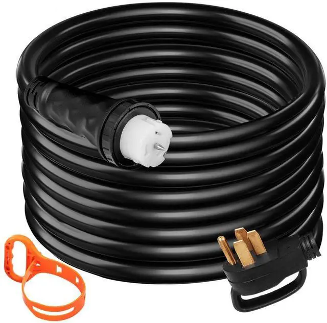 Alt view image 2 of 8 - VEVOR 15FT Generator Power Cord 50-Amp 125/250-volt 14-50P to CS6364 Locking Connector