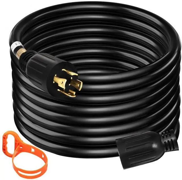Alt view image 3 of 9 - VEVOR Generator Extension Cord 40' 10/4 Power Cable 30 Amp Adapter Plug Copper Wire