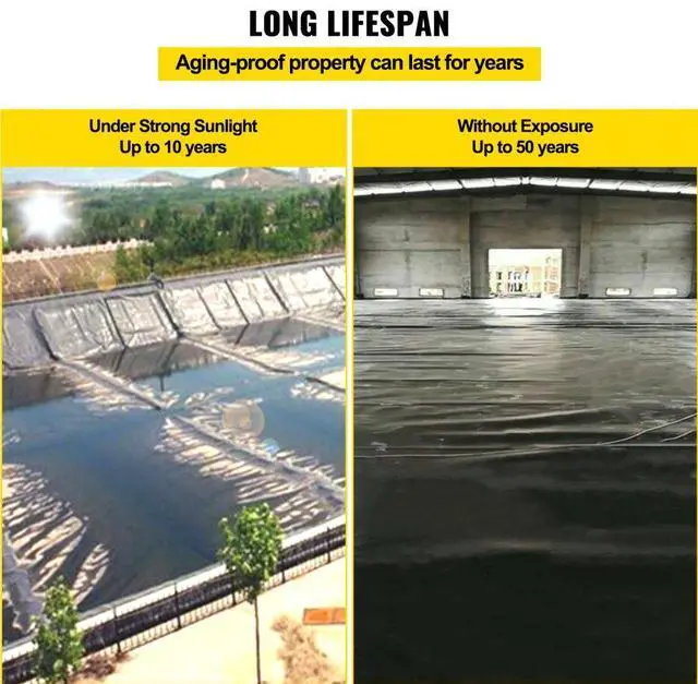 Alt view image 7 of 8 - VEVOR Lldpe Pond Liner Pond Liners 15x20 Ft 20 Mil Fish Liner Fish Pond Liner For Pond