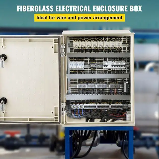 Alt view image 3 of 8 - VEVOR Fiberglass Enclosure Electrical Enclosure Box 15.7 x 11.8 x7.9" Wall Mount