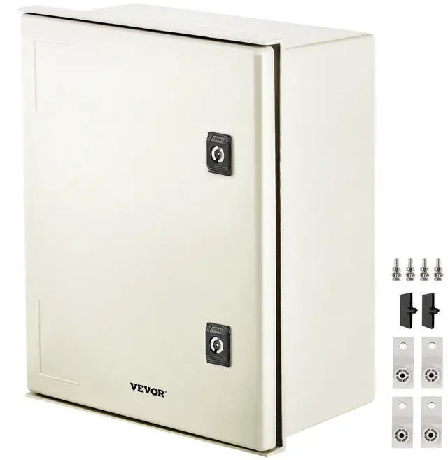 Alt view image 2 of 8 - VEVOR Fiberglass Enclosure Electrical Enclosure Box 15.7 x 11.8 x7.9" Wall Mount