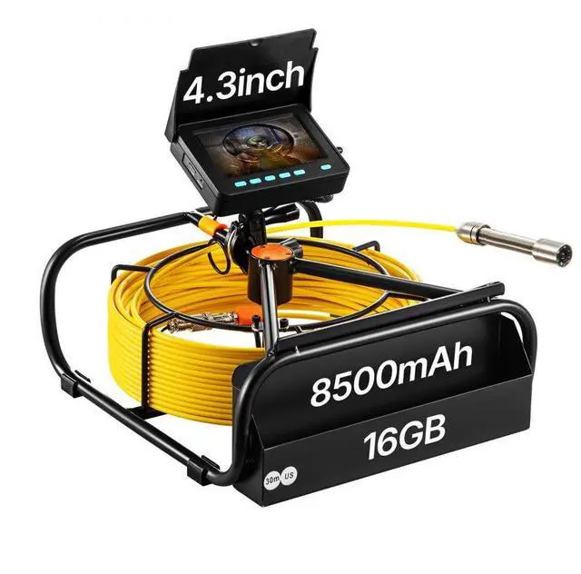 Alt view image 2 of 8 - VEVOR 98.4 Ft Pipe Inspection Camera Hd Drain Sewer Camera 4.3 In. Lcd Monitor