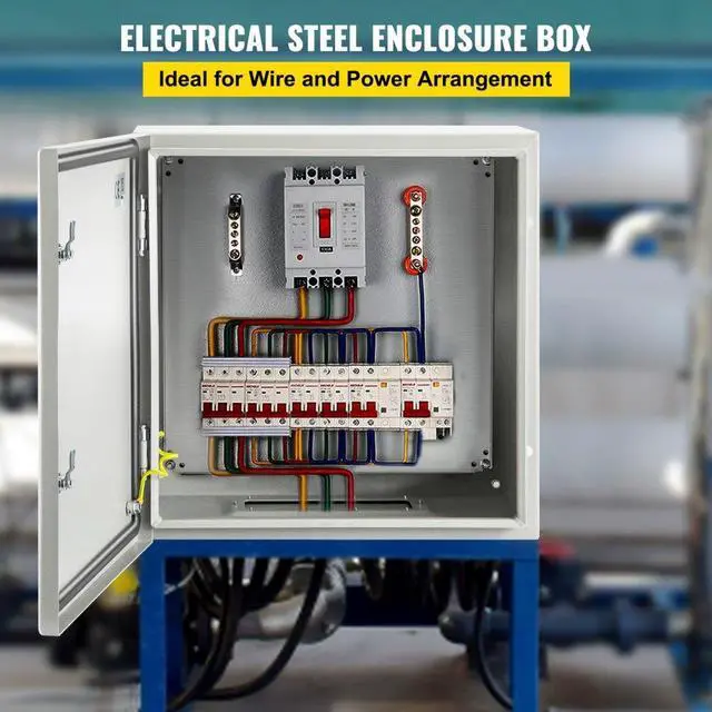 Alt view image 3 of 8 - VEVOR 24x24x12'' Carbon Steel Electrical Enclosure Wall Mount Junction Box Ip65