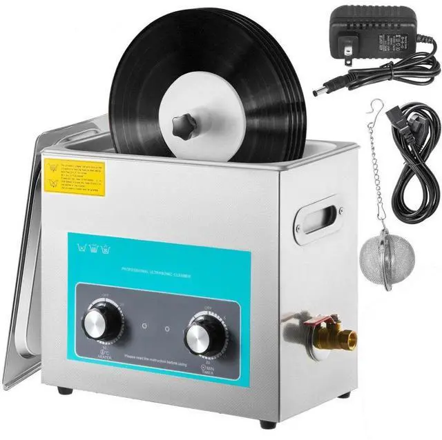 Alt view image 9 of 15 - VEVOR Ultrasonic Vinyl Record Cleaner Vinyl Ultrasonic Cleaning Machine 6L Knob