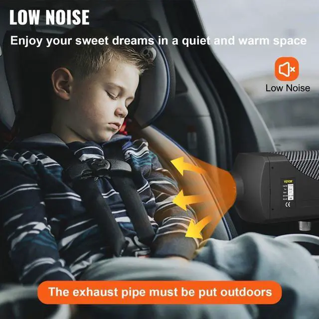 Alt view image 7 of 8 - VEVOR 12V 8KW 8000W Diesel Air Heater LCD Display Low Vibration Heating Vehicles
