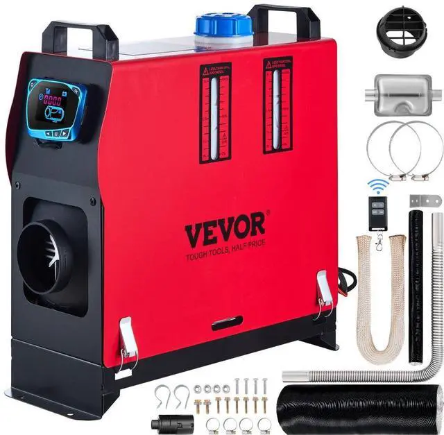 Alt view image 2 of 8 - Vevor 12V 8KW Diesel Air Heater For RV Trucks (With Blue LCD Switch & 1 Air Outlet)
