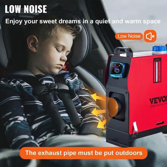 Alt view image 7 of 8 - Vevor 12V 8KW Diesel Air Heater For RV Trucks (With Blue LCD Switch & 1 Air Outlet)