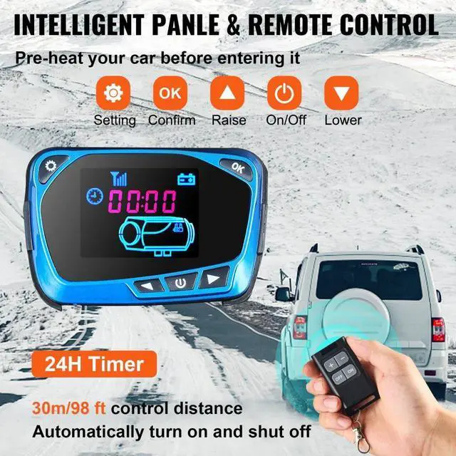 Alt view image 6 of 8 - Vevor 12V 8KW Diesel Air Heater For RV Trucks (With Blue LCD Switch & 1 Air Outlet)