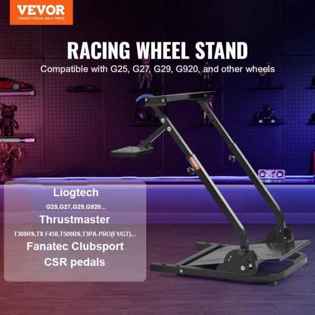 Alt view image 4 of 9 - VEVOR Racing Simulator Steering Wheel Stand For Logitech G920 G29 Thrustmaster