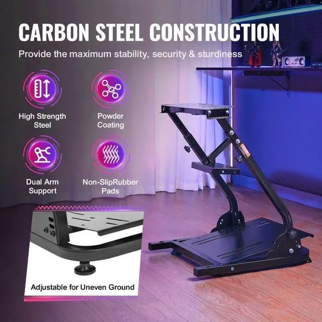 Alt view image 5 of 9 - VEVOR Racing Simulator Steering Wheel Stand For Logitech G920 G29 Thrustmaster