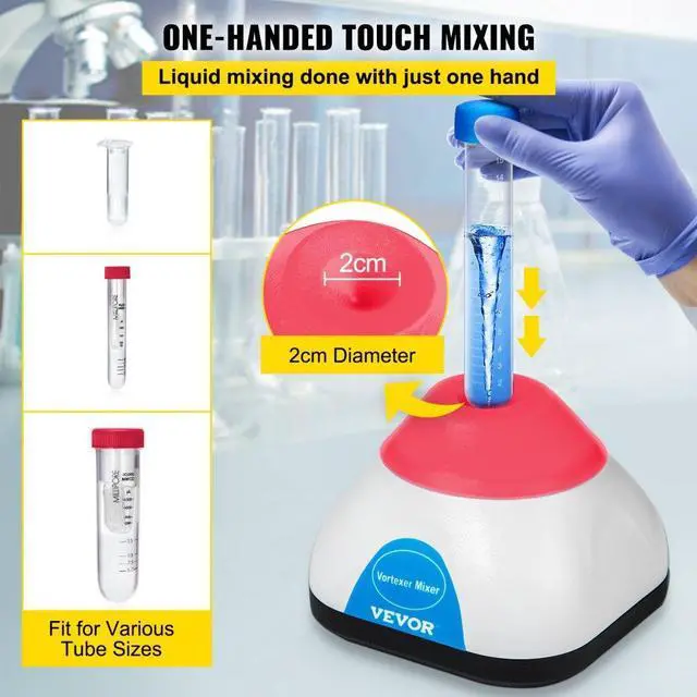 Alt view image 5 of 8 - VEVOR Mini Vortex Mixer Lab Vortex Mixer Shaker 3000rpm 50ml For Lab Paint Ink