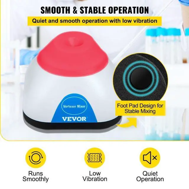 Alt view image 7 of 8 - VEVOR Mini Vortex Mixer Lab Vortex Mixer Shaker 3000rpm 50ml For Lab Paint Ink