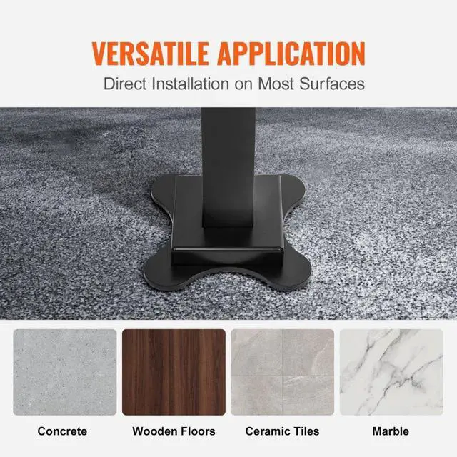 Alt view image 6 of 8 - VEVOR Adjustable Stair Handrail Railing Kit 2-3 Steps Aluminum Handrail Outdoor Deck