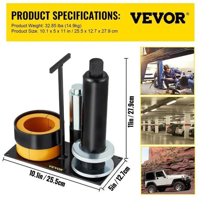 Alt view image 8 of 8 - VEVOR Carrier & Pinion Bearing Puller, Compatible with Dana 30, 40, 60, 70, Ford 9" Bearings, Pinion Puller Tool with 2 Clamshells, 45# Steel Clamshell Carrier Bearing Puller for Auto Repair