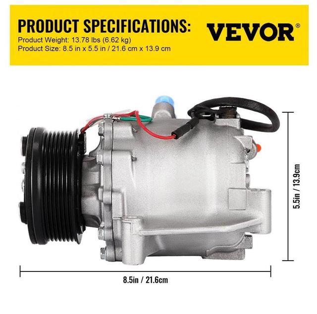 Alt view image 8 of 8 - VEVOR AC Compressor Clutch for Honda Civic 1.8L 2006-2011