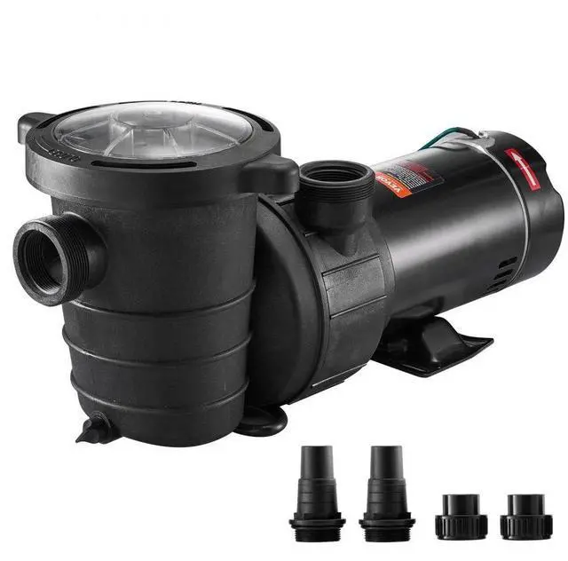 Alt view image 2 of 8 - VEVOR Swimming Pool Pump 1.5HP 115V 1100W, Single Speed Pumps for Above Ground, Powerful Self Primming Pool Pumps w/ Strainer Filter Basket, 5280 GPH Max. Flow, Certification of ETL for Security