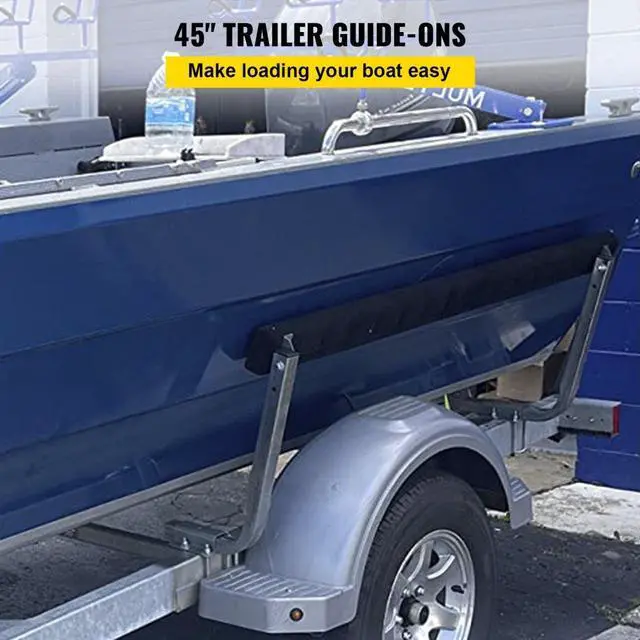 Alt view image 3 of 8 - VEVOR Boat Trailer Guide-ons, 2PCS Rustproof Steel Trailer Guide ons, Trailer Guides with Carpet-Padded Boards, Mounting Parts Included, for Ski Boat, Fishing Boat or Sailboat Trailer