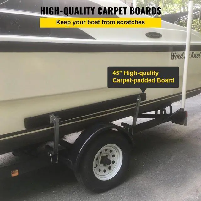 Alt view image 7 of 8 - VEVOR Boat Trailer Guide-ons, 2PCS Rustproof Steel Trailer Guide ons, Trailer Guides with Carpet-Padded Boards, Mounting Parts Included, for Ski Boat, Fishing Boat or Sailboat Trailer