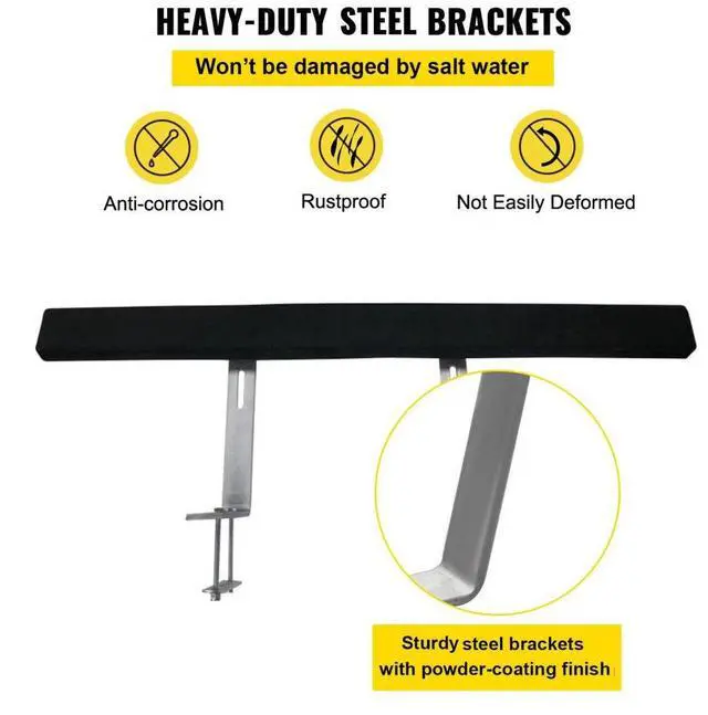 Alt view image 6 of 8 - VEVOR Boat Trailer Guide-ons, 48", 2PCS Rustproof Steel Trailer Guide ons, Trailer Guides with Carpet-Padded Boards, Mounting Parts Included, for Ski Boat, Fishing Boat or Sailboat Trailer