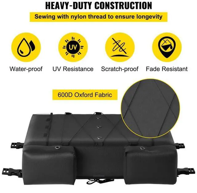 Alt view image 6 of 8 - VEVOR T-Top Storage Bag, for 4 Type II Life Jackets, w/ a Boat Trash Bag, 600D OxfordFabric Life Vests Storage Bag for Most T-Top Boats, Bimini Tops and Pontoon Tops (Life Jackets not Included)