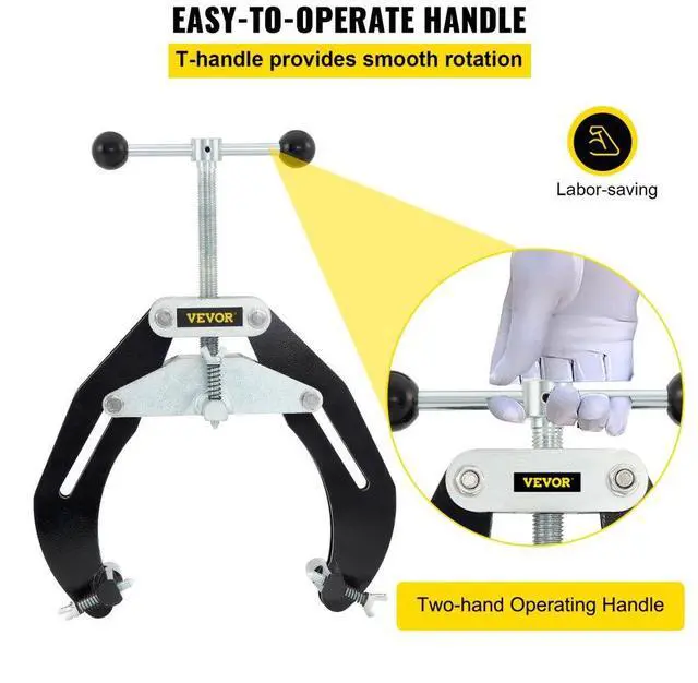 Alt view image 6 of 8 - VEVOR Pipe Clamp, 2 to 6 in, High Strength Ultra Clamp with Quick Acting Screws, Steel Pipe Alignment Tool with Lightweight Design, Black