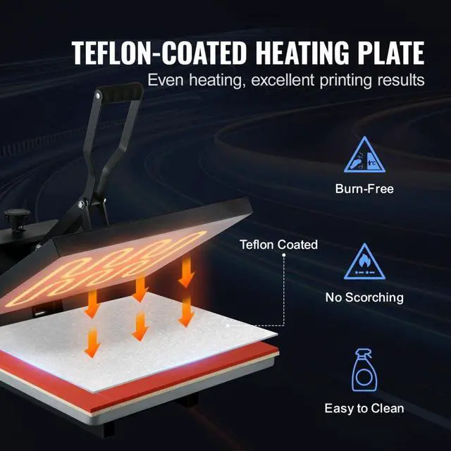 Alt view image 6 of 8 - VEVOR Heat Press 16x20, 1700W Power Heat Press Machine, Fast Heating, High Pressure Heat Press Machine for T-Shirt, Digital Industrial Sublimation Printer for Heat Transfer Vinyl, Easy to Use, Black