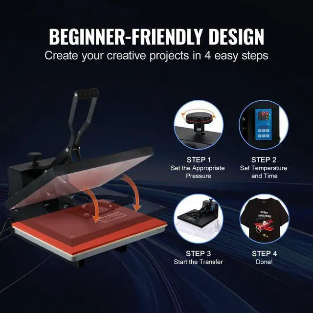 Alt view image 7 of 8 - VEVOR Heat Press 16x20, 1700W Power Heat Press Machine, Fast Heating, High Pressure Heat Press Machine for T-Shirt, Digital Industrial Sublimation Printer for Heat Transfer Vinyl, Easy to Use, Black