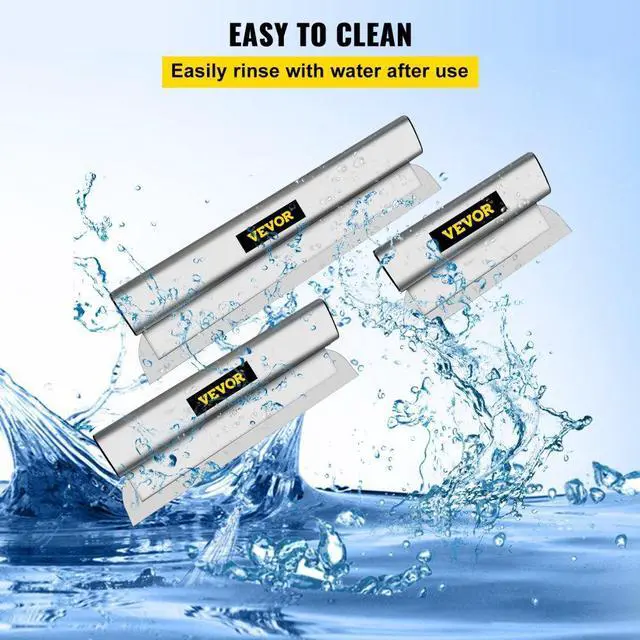 Alt view image 7 of 15 - VEVOR Skimming Blade Set,10"+16"+24" Blades + 35"-78" Extension HandleEuropean Stainless Steel Construction Knife, Aluminum Blade Profile Smoothing Knockdown Spatula for Gyprock/Drywall/Wall-Board