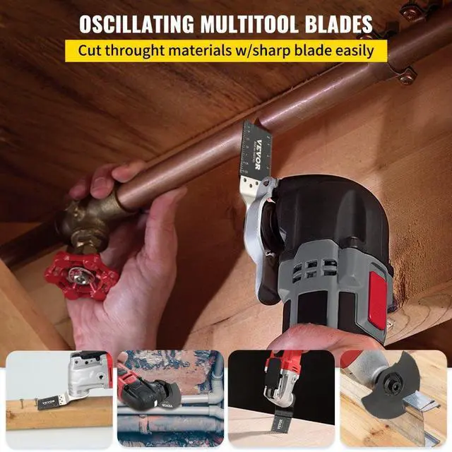 Alt view image 3 of 15 - VEVOR 50 PCS Oscillating Saw Blades, Quick Release Multitool Blades Kit, HCS Tool Blades for Wood Plastic Metal Nails Bolts, Compatible with Dewalt Dremel Fein Worx Bosch Makita Milwaukee