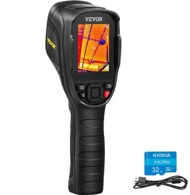 Alt view image 2 of 8 - VEVOR Thermal Imaging Camera, 240x180 IR Resolution (43200 Pixels), 20Hz Refresh Rate Infrared Camera with -4~662 Temperature Range, 16G Built-in SD Card, and Rechargeable Li-ion Battery