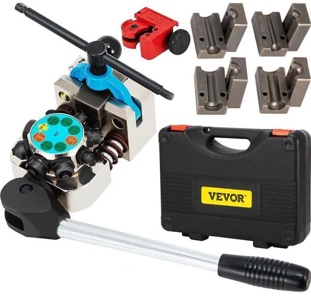 Alt view image 2 of 8 - VEVOR Brake Line Flaring Tool, 45 Degree Single, Double, and Bubble Flares for 3/16", 1/4", 5/16" and 3/8" Tube Size, Suitable for Soft Metal of Copper Lines