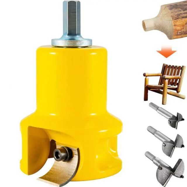 Alt view image 2 of 8 - VEVOR Tenon Cutter, 1.5" / 38 mm Diameter, with Dual Curved Blades & Button Screws Home Master Kit, Premium Aluminum & Steel Log Furniture Cutter, Commercial Woodworking Tool for Home Beginner DIY