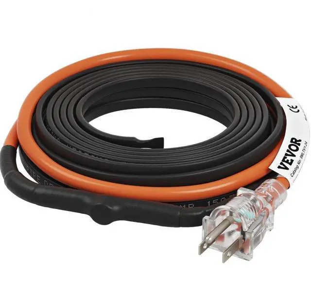 Alt view image 2 of 8 - VEVOR Self-Regulating Pipe Heating Cable, 24-feet 5W/ft Heat Tape for Pipes Freeze Protection, Protects PVC Hose, Metal and Plastic Pipe from Freezing, 120V