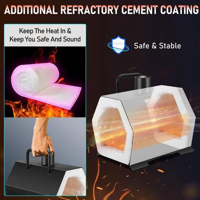 Alt view image 7 of 8 - VEVOR Propane Forge Portable, Single Burner Tool and Knife Making, Large Capacity Blacksmith Farrier Forges, Mini Furnace Blacksmithing, Gas Forging Tools and Equipment, Complete Kit