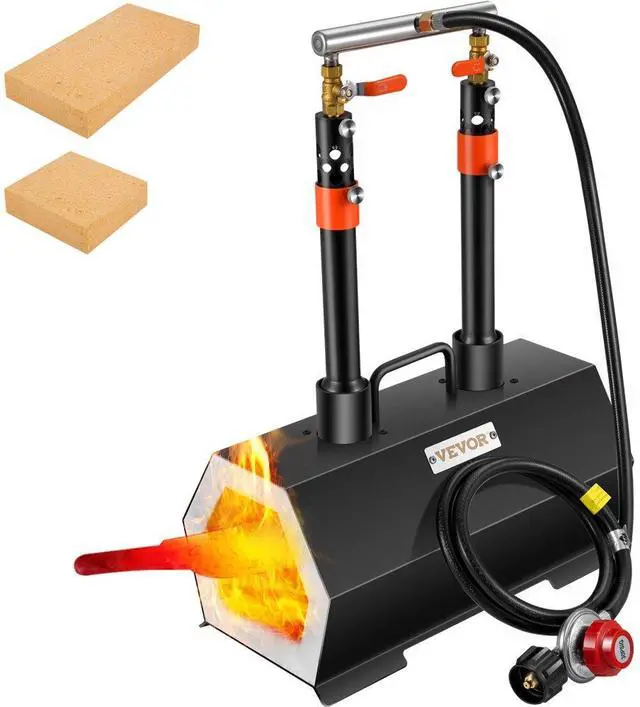 Alt view image 2 of 8 - VEVOR Propane Forge Portable, Double Burner Tool and Knife Making, Large Capacity Blacksmith Farrier Forges, Mini Furnace Blacksmithing, Gas Forging Tools and Equipment, Complete Kit