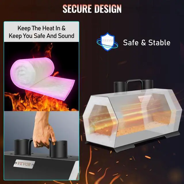 Alt view image 7 of 8 - VEVOR Propane Forge Portable, Double Burner Tool and Knife Making, Large Capacity Blacksmith Farrier Forges, Mini Furnace Blacksmithing, Gas Forging Tools and Equipment, Complete Kit