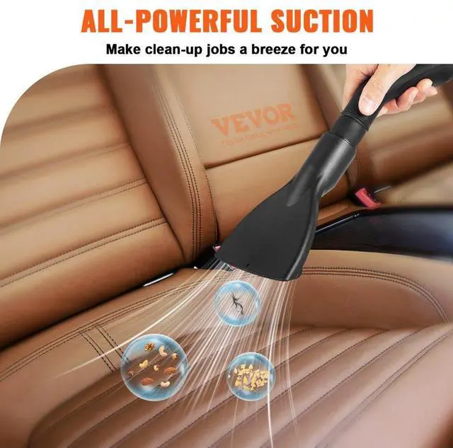 Alt view image 3 of 8 - VEVOR Wet Dry Vac, 2.6 Gallon, 2.5 Peak HP, 3 in 1 Shop Vacuum with Blowing Function, Portable with Attachments to Clean Floor, Upholstery, Gap, Car, ETL Listed, Yellow