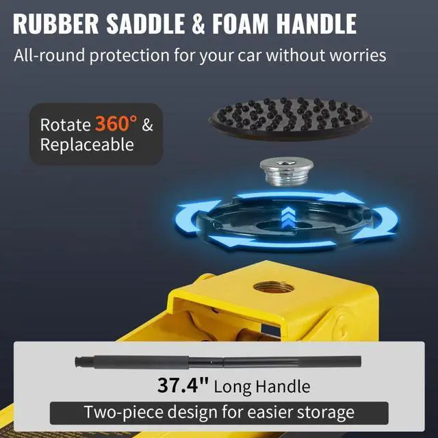 Alt view image 7 of 8 - VEVOR 1.5 Ton Low Profile Aluminum Steel Racing Floor Jack Dual Pump Lift Car