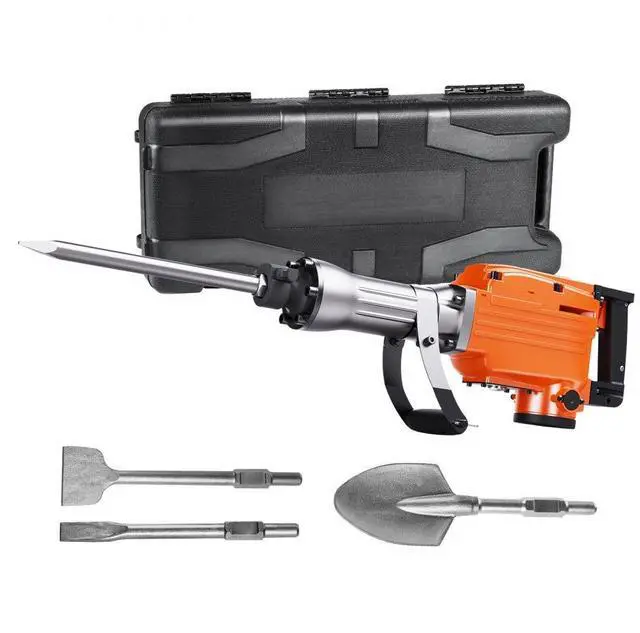 Alt view image 2 of 15 - VEVOR Demolition Jack Hammer Concrete Breaker 2200W Electric Hammer 4 Chisel Bits