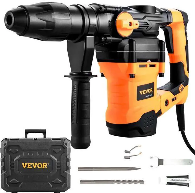 Alt view image 2 of 8 - VEVOR Rotary Hammer Drill Corded Drills 1-9/16" 3 Modes SDS-MAX Chipping Hammers