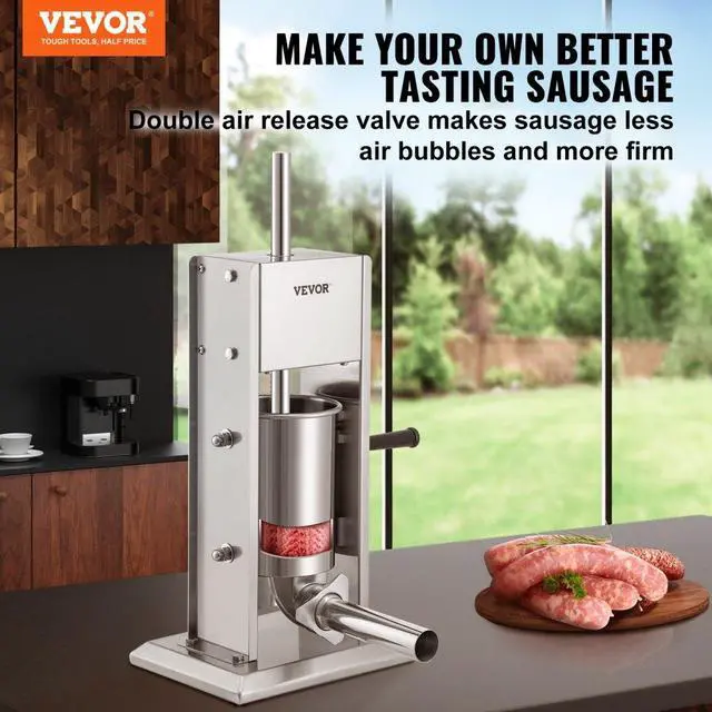 Alt view image 3 of 8 - VEVOR Sausage Stuffer 5LBS/3L Capacity Homemade Sausage Maker Stainless Steel