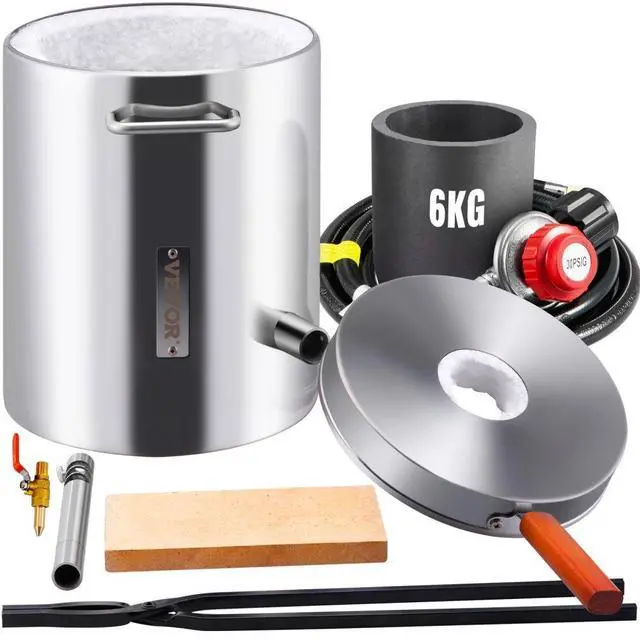 Alt view image 2 of 8 - VEVOR 6KG Propane Smelting Furnace Kit Melting Furnace Stainless Steel 2700
