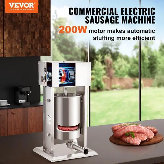 Alt view image 3 of 8 - VEVOR Electric Sausage Stuffer 10L Variable Speed Sausage Maker Stainless Steel