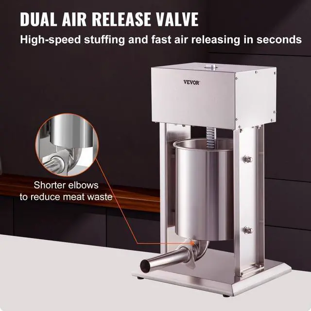Alt view image 4 of 8 - VEVOR Electric Sausage Stuffer 10L Variable Speed Sausage Maker Stainless Steel
