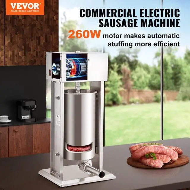 Alt view image 3 of 8 - VEVOR Electric Sausage Stuffer 15L Variable Speed Sausage Maker Stainless Steel