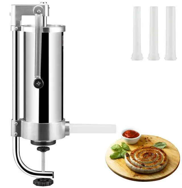 Alt view image 2 of 8 - VEVOR Sausage Stuffer 5LBS/3L Capacity Homemade Sausage Maker Stainless Steel