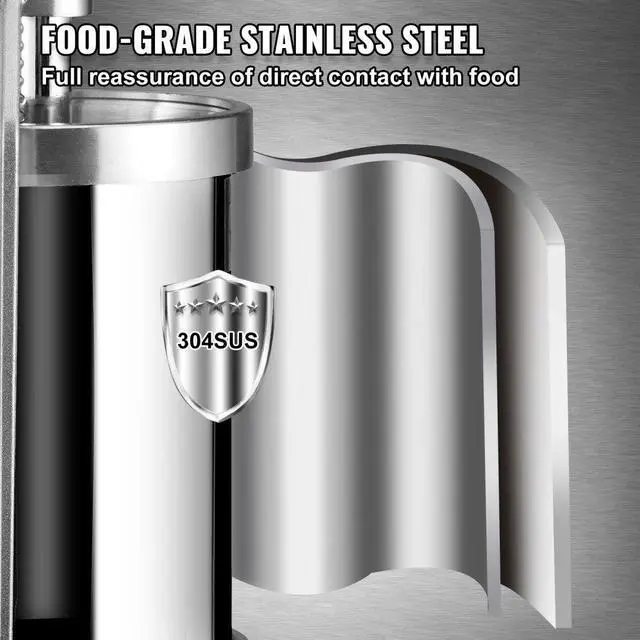 Alt view image 4 of 8 - VEVOR Sausage Stuffer 5LBS/3L Capacity Homemade Sausage Maker Stainless Steel