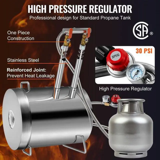Alt view image 7 of 8 - VEVOR 12KG Propane Smelting Furnace Kit Melting Furnace Double Burners 2700